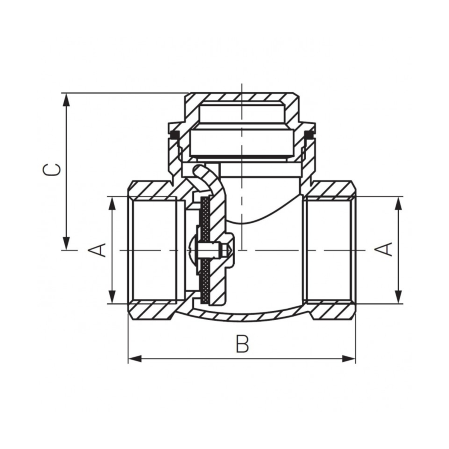 CLAPETA SENS 3/4 FERRO