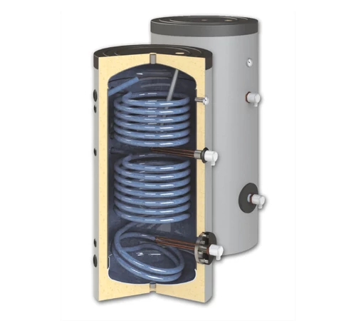 BOILER PUFFER INDIRECT IZOLAT 200L 2 SERPENTINE HEIZTECH