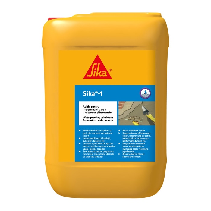 ADITIV IMPERMEABILIZANT PT BETON SI MORTAR SIKA-1 MORTELDICHT 5KG