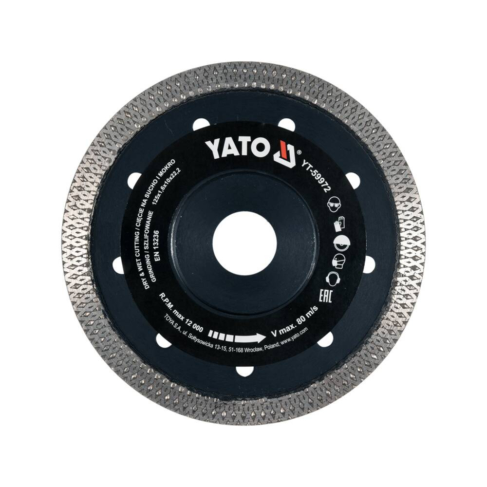 DISC DIAMANTAT 125X22.2X1.6 MM YT-59972