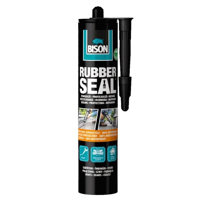 HIDROIZOLATIE PE BAZA DE CAUCIUC BISON RUBBER SEAL NATURAL SI POLIMERI 310ML 470024